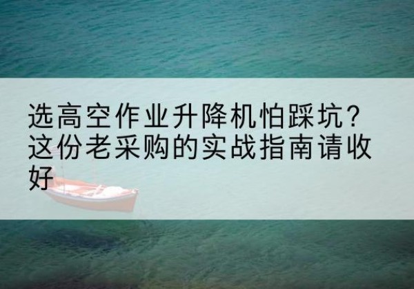 廊坊高空作业升降机厂家推荐-选高空作业升降机怕踩坑？这份老采购的实战指南请收好